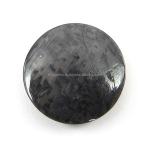 Hyperstène naturel 23 mm, pierre précieuse noire, taille ovale, 32,35 carats, pierre brute par Aamna Gems, évaluation tierce, polie - Product Image 1