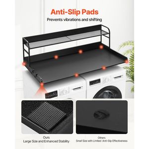 27.55 \ "profondità X 54 \" ripiano in legno di larghezza per lavasciuga strisce antiscivolo nero coperchio superiore per elettrodomestici - Product Image 5