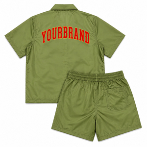 Men's Windbreaker Set Premium Quality Custom Design Logo Streetwear Polyester Windbreaker Set Streetwear Unisex Adult Size - Product Image 5