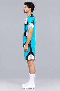 ชุดเสื้อฟุตบอลสำหรับทีมสโมสร แบบสั่งทำพิเศษ ระบายอากาศได้ดี แห้งเร็ว พิมพ์ลายแบบซับลิเมชั่น ผลิตจากโพลีเอสเตอร์ พร้อมกางเกงขาสั้น - Product Image 3