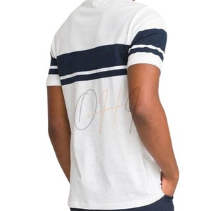 T-shirt décontracté pour homme, blanc, col rond, manches courtes, coupe ample, respirant, avec motif tie-dye, tissu jersey 100% coton - Product Image 3