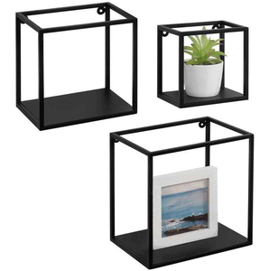 Estantes de Pared Rectangulares de Metal de Diseño Moderno, Estante de Almacenamiento Montado en la Pared para el Hogar, Hoteles, Sala de Estar, Cocina, Decoración, Hecho en India - Product Image 1