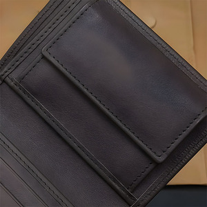 Wholesale Coffee Leather <b>Trifold</b> <b>Wallet</b> <b>Men</b> Casual Vertical Cardholder Classic Flap Billfold Soft Cash Sleeve ID Slot Man Pocket - Product Image 6
