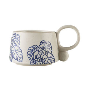 Tasse à café en grès peinte à la main style nordique, tasse à eau en céramique vintage simple, cadeaux d'affaires, voyage, usage personnel, logo personnalisé - Product Image 1