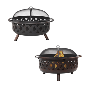 Brasero de Exterior Moderno Cuadrado de Metal para Leña, Parrilla Portátil para Camping, Barbacoa, Calentador de Patio FP002 - Product Image 2