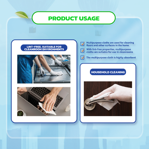 Chiffons de nettoyage en tissu non tissé durables de marque personnalisée, super absorbants, multi-usages, lingettes de cuisine, fournisseur en gros OEM - Product Image 5