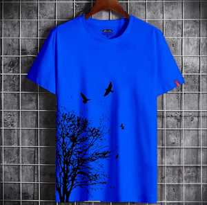 เสื้อยืดแฟชั่นแขนครึ่งสีพื้นแบบพรีเมี่ยมเสื้อยืดคอ100% ผ้าฝ้ายระบายอากาศได้ดีพิมพ์ลายสกรีน - Product Image 2