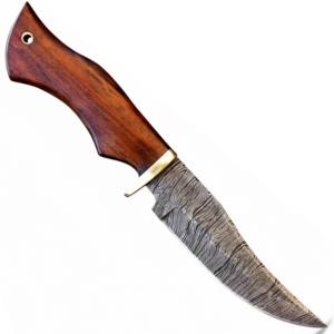 Couteau de camping multifonction à lame fixe en acier Damas pour l'extérieur - Product Image 5