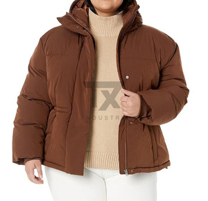 Fashionable Women's High Quality Breathable Knitted Nylon Puffer Jackets with Zipper Design - Product Image 6