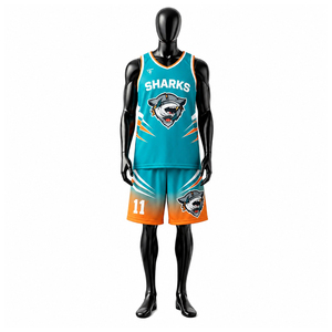 Camiseta de Baloncesto Personalizada para Hombre, de Alta Calidad, con Bordado, Diseño de Leopardo, Malla Transpirable, Sublimación, Uniformes 100% Poliéster - Product Image 2