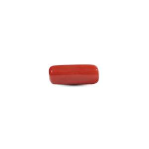 Natural Red Coral Oval Cabochon 6.35 Carat Loose Gemstone for Fine Jewelry - Product Image 2