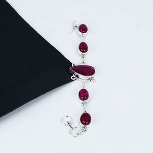 Ruby Gemstone <b>Bracelet</b> 925 Sterling Silver Handmade Jewelry Gift For Her Unisex Luxury Ruby <b>Bracelet</b> - Product Image 3