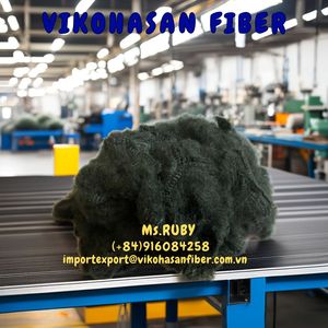 Fibre de polyester recyclée Vikohasan PSF 6D solide et sèche, noire, pour la fabrication de tissus non tissés, de fils de polyester et de géotextiles. - Product Image 5