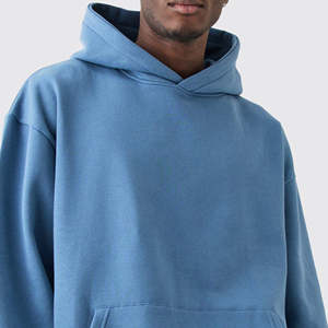 ชุดวอร์มผู้ชายแบบสวมหัว สีพื้นเรียบง่าย ทรงหลวมไหล่ตก สไตล์ลำลอง สำหรับฤดูหนาว ขายดี รุ่นใหม่ล่าสุด ผลิตในปากีสถาน - Product Image 6