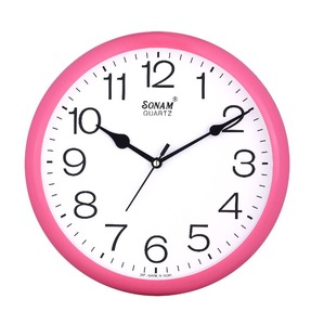 Sonam 11-Inch <b>Round</b> Analog Quartz Wall Clock ABS Plastic <b>Battery</b> Operated Silent Minimalist Design for Office Home Decor - Product Image 3