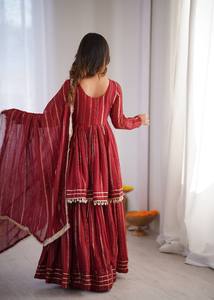 Ensemble Kurti Sharara avec travail de miroirs pour femmes, collection export, vêtements de fête - Product Image 6