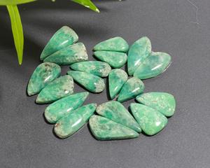 9 pares de gemas de crisoprasa verde natural de 137 quilates para hacer joyas, 24x8 15x9 mm # 19985 - Product Image 1