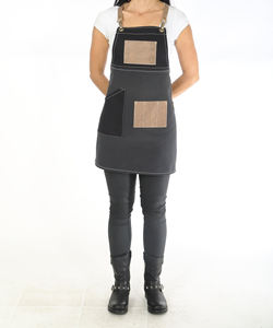 Étui à tablier en cuir et toile durable avec fermeture éclair, réglable en bandoulière, étanche et antichoc pour chef, barista, barbier, charpentier, atelier - Product Image 6