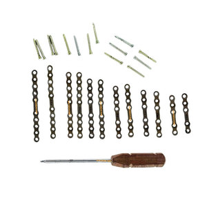 Professional Veterinary 2.7mm Straight Plate System with <b>Locking</b> Screws and Screwdriver 83 Piece Titanium Set - Product Image 1