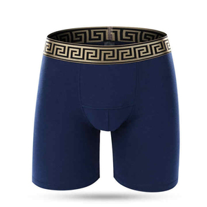 Calzoncillos bóxer de cintura media para hombre, de color sólido, tejidos, transpirables, mezcla de algodón y spandex - Product Image 5
