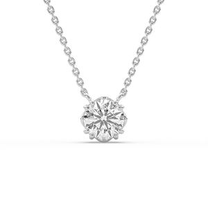 Colgante de Diamante de Color E, Corte Brillante Ovalado, Cultivado en Laboratorio, 1.00 Ct, Oro Sólido de 14K, Uso Diario, Certificado IGI, para Mujer - Product Image 6