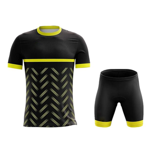 ชุดเสื้อจักรยานแขนสั้นแบบซิปพร้อมกางเกงขาสั้นสำหรับปั่นจักรยาน รุ่น Custom Soban OEM สีสันตัดกัน ผลิตจากโพลีเอสเตอร์/คอตตอน พิมพ์ลายแบบ Sublimation - Product Image 1