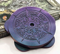 Roue à dés rotative vintage en métal avec boîte de rangement, jeu de dés polyédriques rotatifs 7 en 1, grands dés de roulette DND pour jeux de rôle sur table