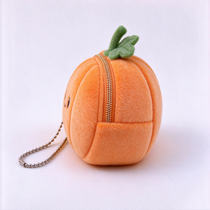 Monedero de peluche personalizado, bolsa de peluche de calabaza, peluche de Halloween, monedero para monedas, bolsa de peluche para llaves, linda cartera de peluche - Product Image 2