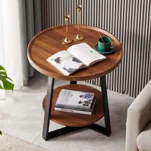 Luxury <b>Walnut</b> <b>Round</b> Dining <b>Table</b> Large Circular Wood Kitchen <b>Table</b> with Unique Cutout Pedestal Base for 6 Person Home Restaurant - Product Image 4