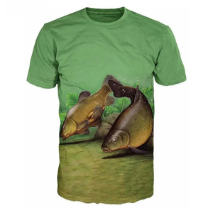 T-shirt de pêche à manches courtes pour homme avec tissu respirant pour la pêche, les activités de plein air, la randonnée, le camping et les sports - Product Image 2