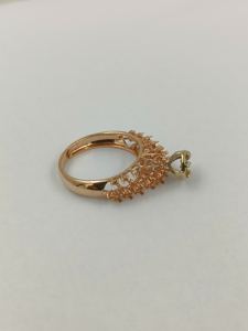 Nouveau design de luxe en or massif bijoux fins bagues montages ou ghat de montage pour femmes bague en or avec diamant véritable - Product Image 3