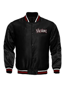 เสื้อแจ็คเก็ตหนัง Eddie Brock Venom Varsity Letterman - เสื้อผ้าสตรีทแวร์กันลมรักษ์โลก - Product Image 1