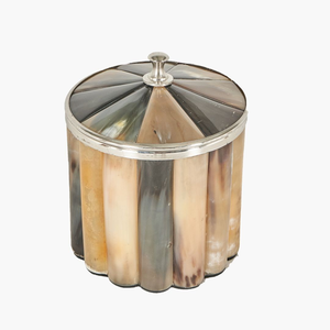 Cubo de Hielo Ecológico Hecho a Mano con Incrustaciones de Cuerno, Interior de Acero Inoxidable, Capacidad de 5L, Diseño Floral, Moderno y Lujoso para Fiestas y Bares - Product Image 1