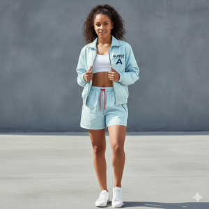 Ensemble deux pièces léger et écologique, coupe-vent, survêtement décontracté, streetwear, survêtement en nylon - Product Image 3