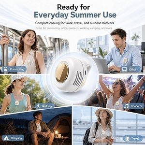 USB Rechargeable Wearable <b>Neck</b> <b>Fan</b> <b>Portable</b> Mini Personal Cooling <b>Fan</b> 3 Speed Low Noise for Outdoor Travel Office - Product Image 3