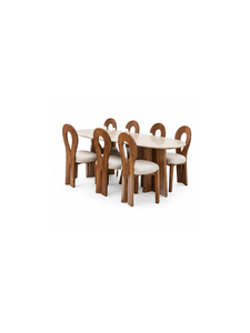 Modern Wooden Dining <b>Chair</b> With Oval Backrest And Upholstered Seat Minimalist Design Home Furniture Stable Structure - Product Image 3