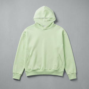 Sudadera con Capucha Extra Grande para Hombre, Verde Sólido, Felpa de Algodón, Corte Casual, Largo Regular, Diseño con Bolsillos, Ropa de Otoño - Product Image 6