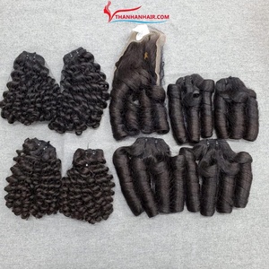 Extensiones de Cabello Humano Rizado al Vapor Vietnamita, Ondulado y Voluminoso, Color Negro Natural, Venta al por Mayor, Listo para Enviar, Alta Calidad - Product Image 3