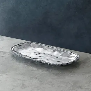 Plateau en métal fait main, élégant et contemporain, pour table basse, table à manger, maison, artisanat de luxe, respectueux de l'environnement - Product Image 2