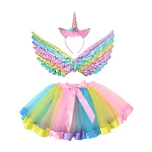 Disfraz de Hada con Falda Tutú, Diadema y Alas de Ángel para Niñas, Accesorios para Fotos, Disfraz de Carnaval - Product Image 1