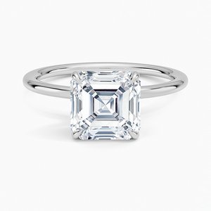 BOJ <b>Ring</b> 0112 Asscher Cut 925 Silver Love Knot Prong Setting Solitaire <b>Diamond</b> <b>Ring</b> 2ct D Color VVS1 Moissanite GRA Certified - Product Image 1