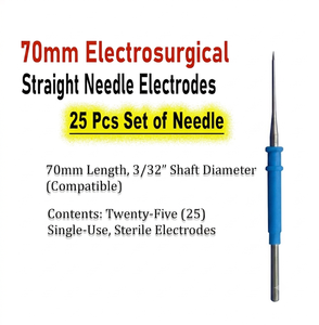 Electrodos de Aguja para Cauterización por Diatermia ESU, Instrumentos Quirúrgicos de Acero Inoxidable, 25 Unidades, Estériles de un Solo Uso, 70 mm - Product Image 2