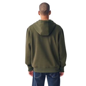 Sudadera con capucha completa con cremallera para hombre, estilo hip hop, de algodón 100% pesado, personalizada, oversize, negra, con cremallera y estampado personalizado. - Product Image 6
