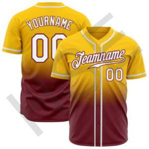 Camiseta de Béisbol Sublimada Personalizada con Degradado - Product Image 5