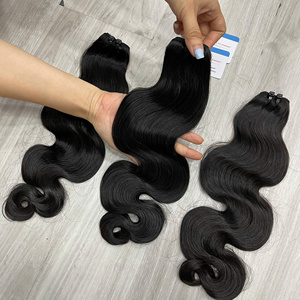 ผมต่อแบบเวฟสีดำธรรมชาติขายดีที่สุด ผมแท้เวียดนาม 100% แบบ Double Drawn ไม่หลุดร่วง ไม่พันกัน - Product Image 6