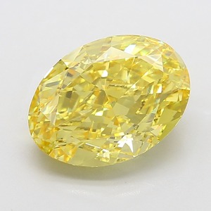 Diamant ovale jaune vif fantaisie de 9,04 carats, pureté VS2, excellente taille, diamant certifié pour bijoux de luxe et fiançailles - Product Image 1
