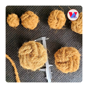 Balle à mâcher en fibre de coco OEM disponible, 100% naturelle, jouet durable pour animaux de compagnie, sphère en coque de noix de coco pour chiens, nettoyage des dents molaires, balle d'entraînement - Product Image 1