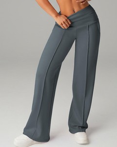 Cross-Border High Elastic Waist Solid Breathable Four-Way Stretch Outdoor Running Sports Straight Slim Trousers - Product Image 4