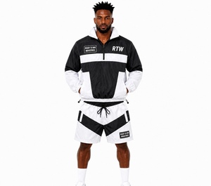Chaqueta Deportiva Unisex RTW con Bloques de Color, Manga Larga, Cierre de Cremallera de Cuarto, Diseño Deportivo, Transpirable, Poliéster, para Adultos, Primavera - Product Image 6