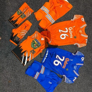 Vente en gros de maillots de football américain à 7 pads, uniformes à manches courtes, ensembles de football universitaire, confortables, élégants, service OEM - Product Image 4